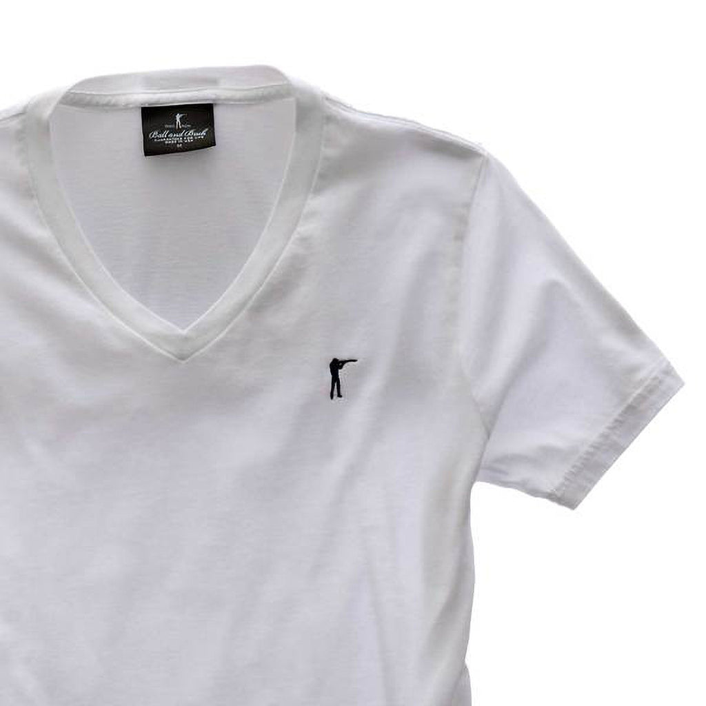 5oz V-Neck Roger Tee - White