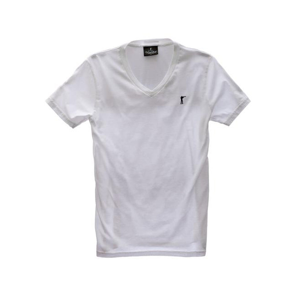 5oz V-Neck Roger Tee - White