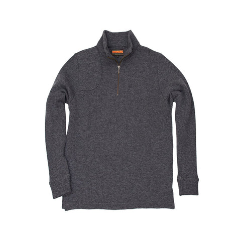 Merino Quarter Zip Sweater - Charcoal