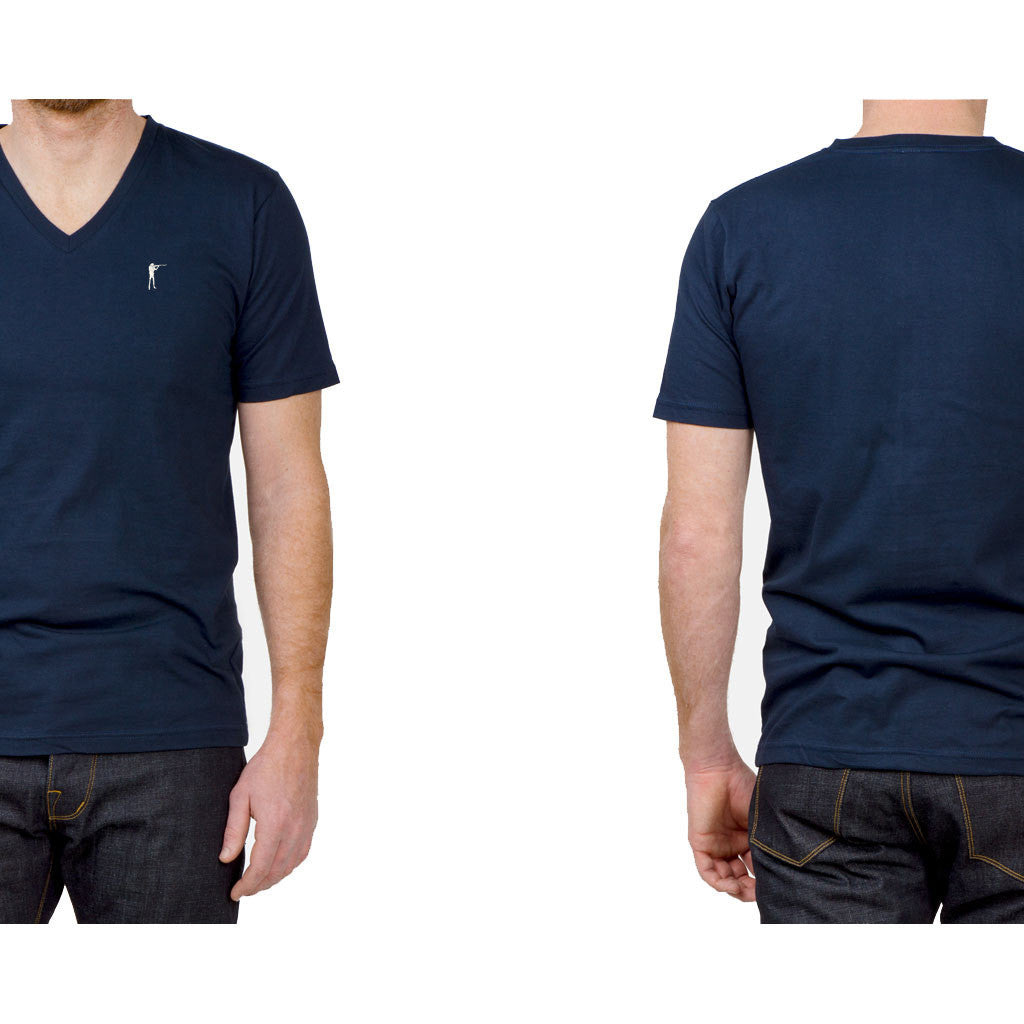 The 5oz V-Neck Roger Tee, Navy