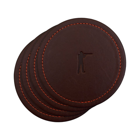 Roger Leather Coaster, Brown