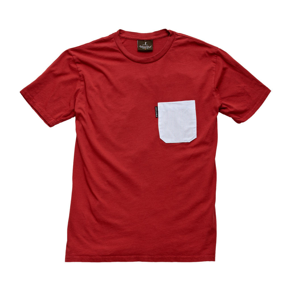 The 5oz Pocket Tee, Burnt Red