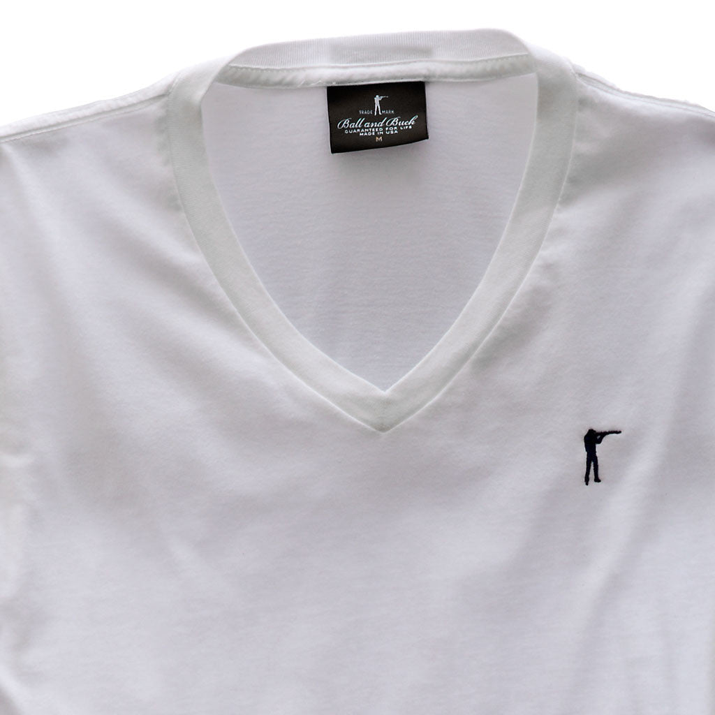 The 5oz V-Neck Roger Tee, White