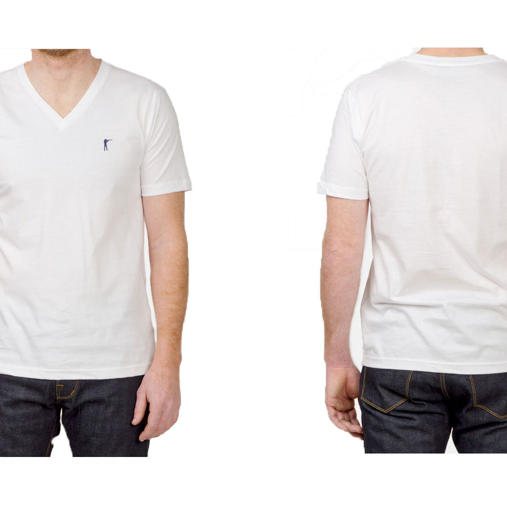 The 5oz V-Neck Roger Tee, White