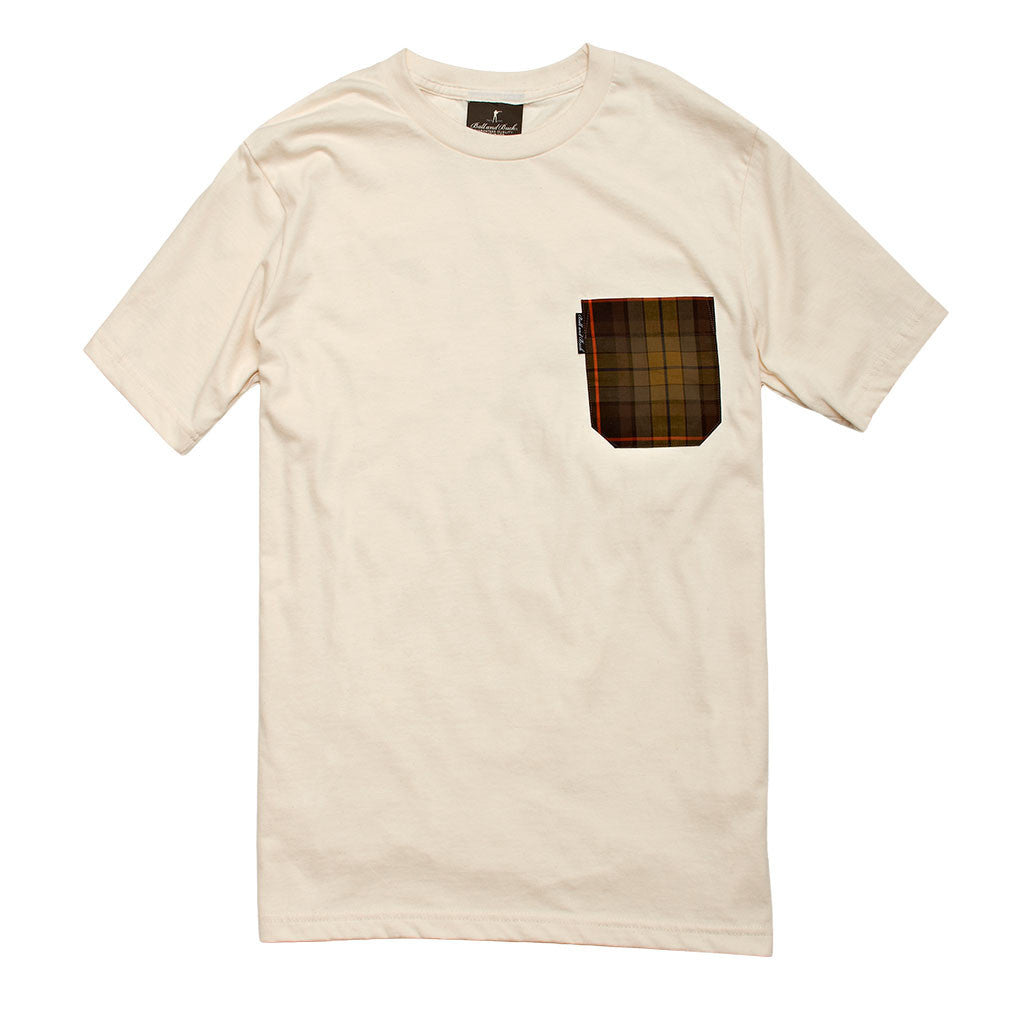 The 5oz Pocket Tee, Natural / Signature Plaid