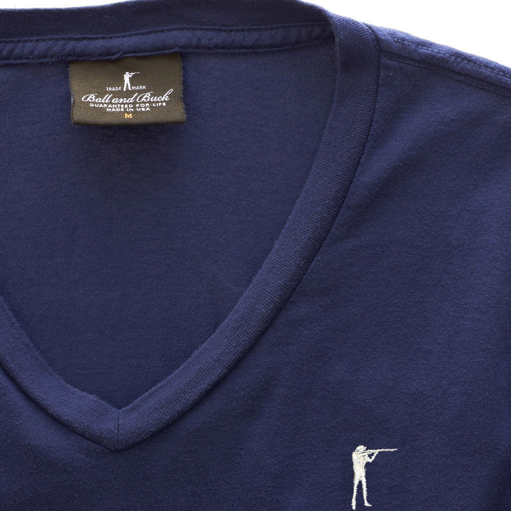 The 5oz V-Neck Roger Tee, Navy