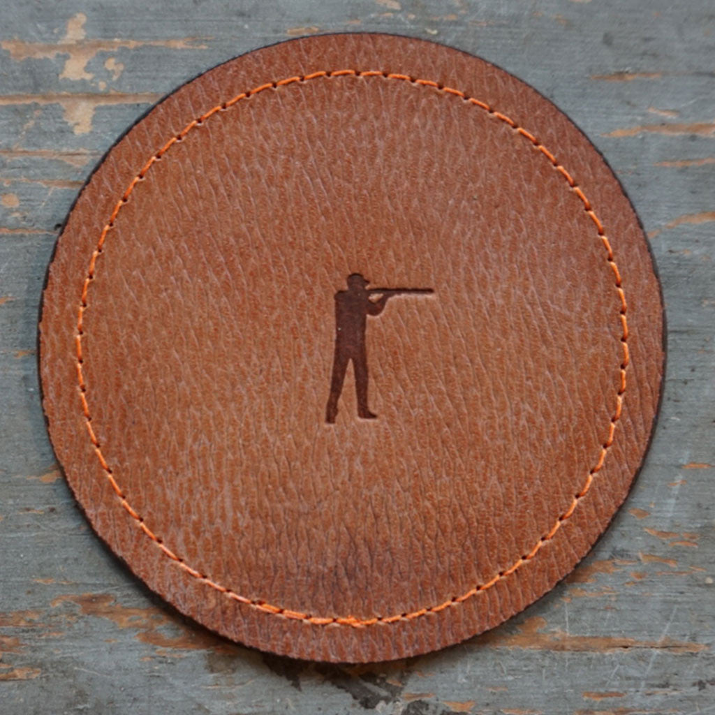 Roger Signature Leather Coaster