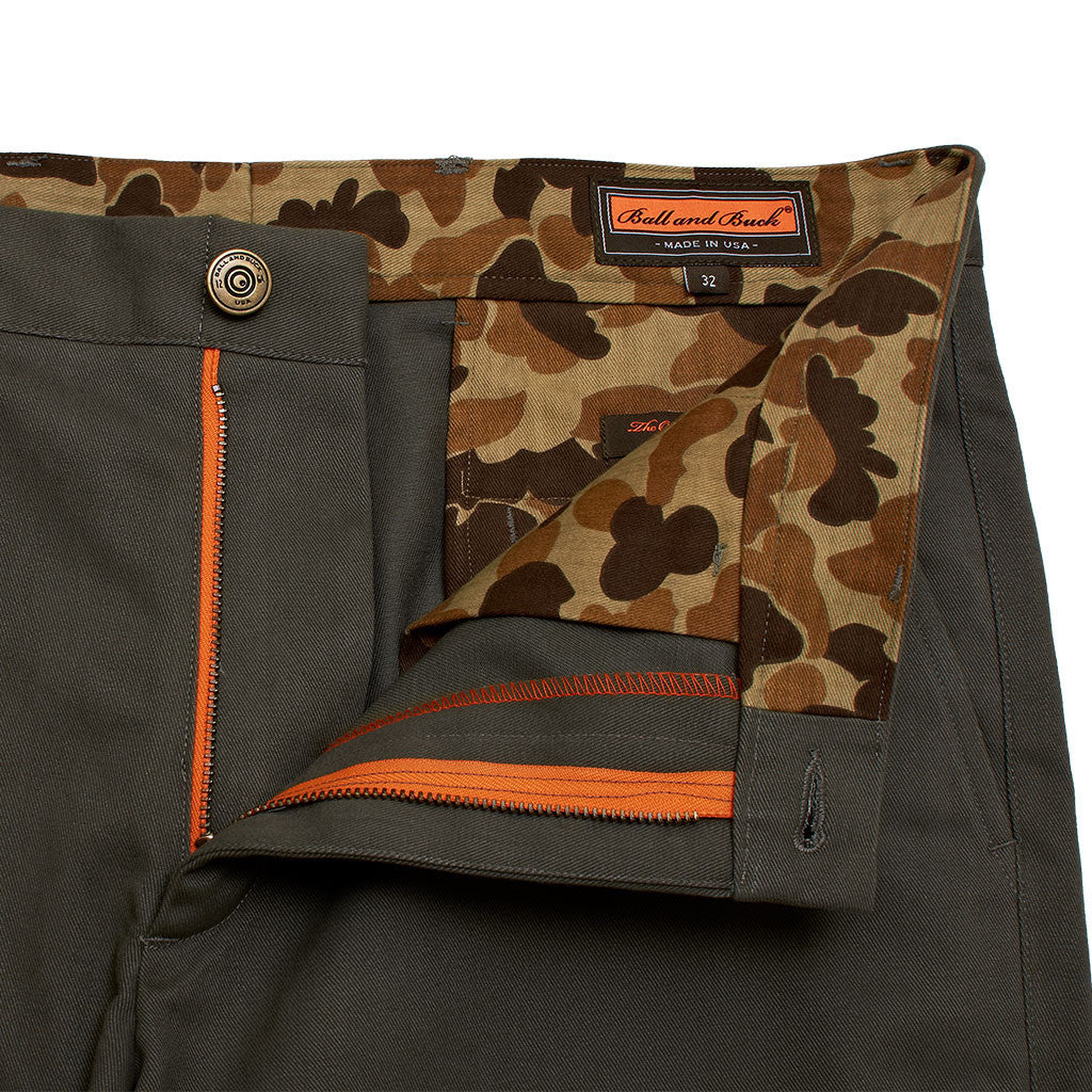 The 6 Point Short, Chino Twill, Moss
