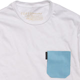 The 5oz Pocket Tee, White / Billings Check