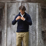 Merino Quarter Zip Sweater - Charcoal