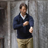 Merino Quarter Zip Sweater - Charcoal