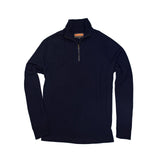 Merino Quarter Zip Sweater - Navy