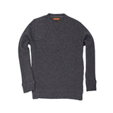 Merino V-Neck Pullover, Charcoal