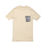The 5oz Pocket Tee, Natural / Gallatin Plaid