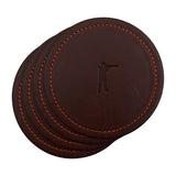 Roger Leather Coaster, Brown
