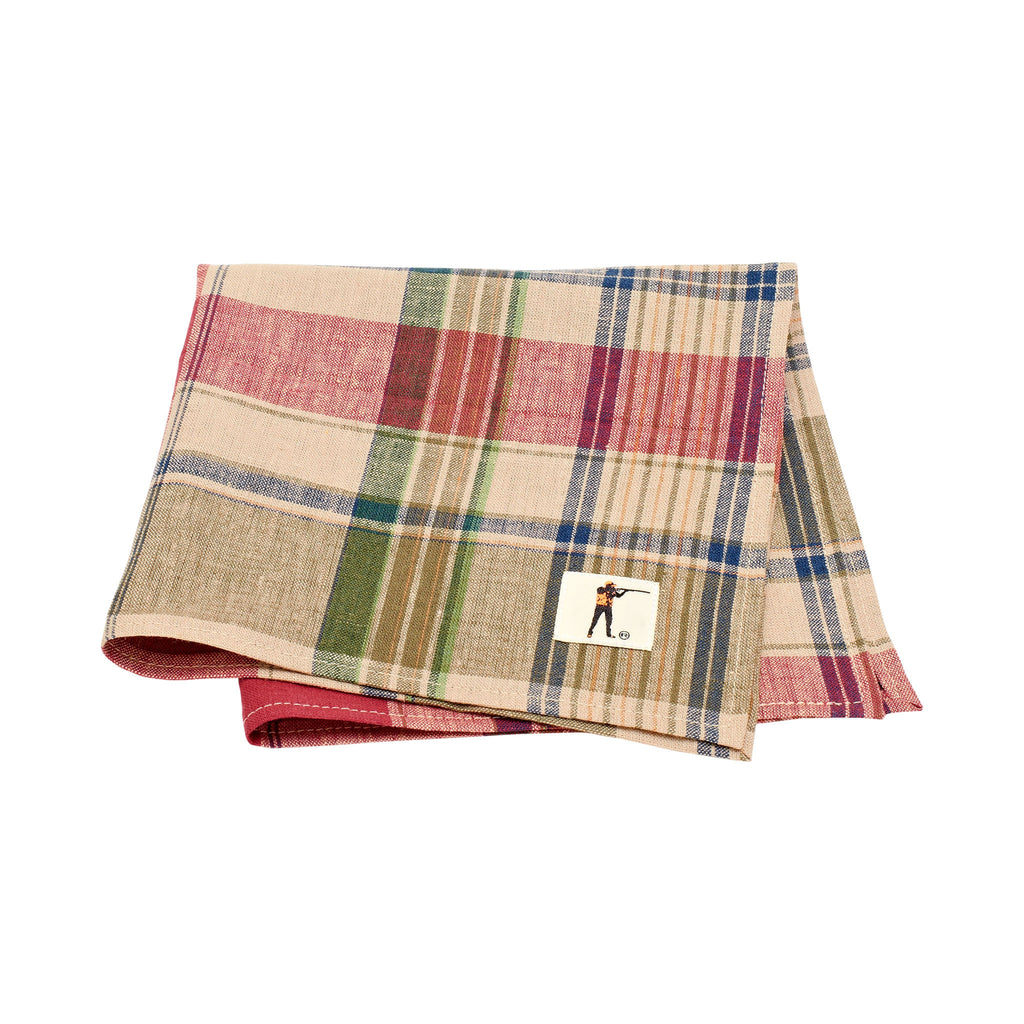 Pocket Square, Tan Plaid