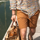 The 6 Point Duck Cotton Short, Nutmeg