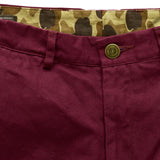 The 6 Point Duck Cotton Short, Oxblood