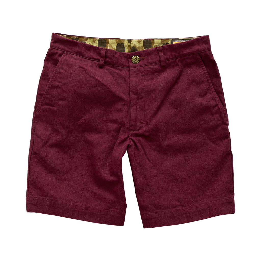 The 6 Point Duck Cotton Short, Oxblood