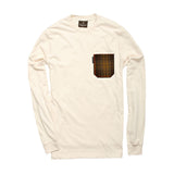 The 6oz Long-Sleeve Pocket Tee, Natural/Signature Plaid