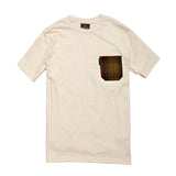 The 5oz Pocket Tee, Natural / Signature Plaid