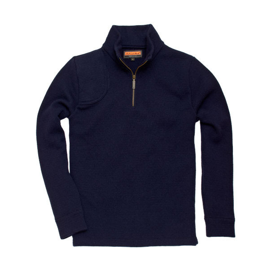 The Merino Wool Quarter Zip Pullover, Navy