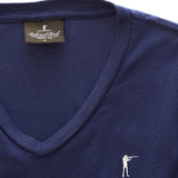 The 5oz V-Neck Roger Tee, Navy