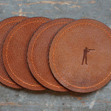 Roger Signature Leather Coaster