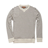 The Crew Neck Pullover, Pelican/Dark Sapphire Stripe